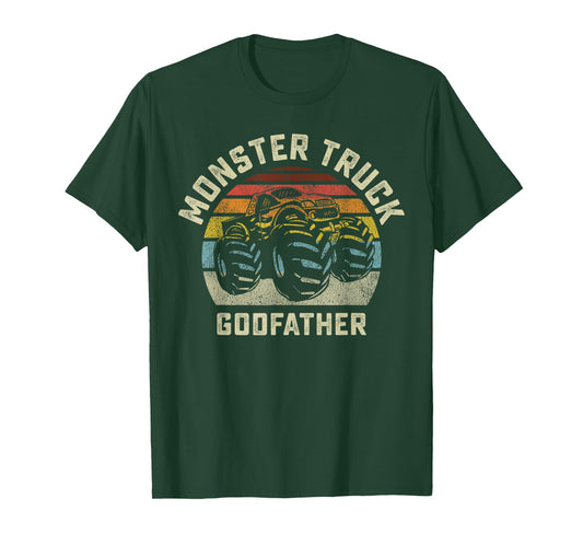 Monster Truck Godfather Vintage Retro Style Men T-Shirt