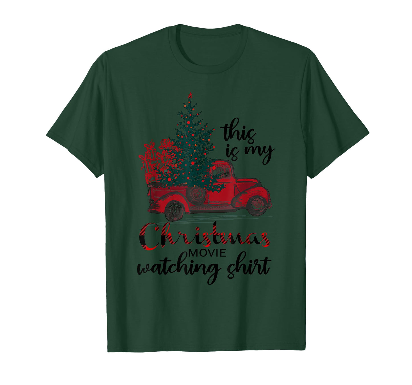 This is My Christmas Movie Watching Shirt Vintage Red Truck T-Shirt