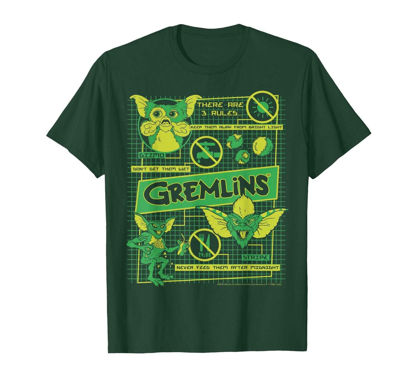 Gremlins Three Rules Schematics T-Shirt