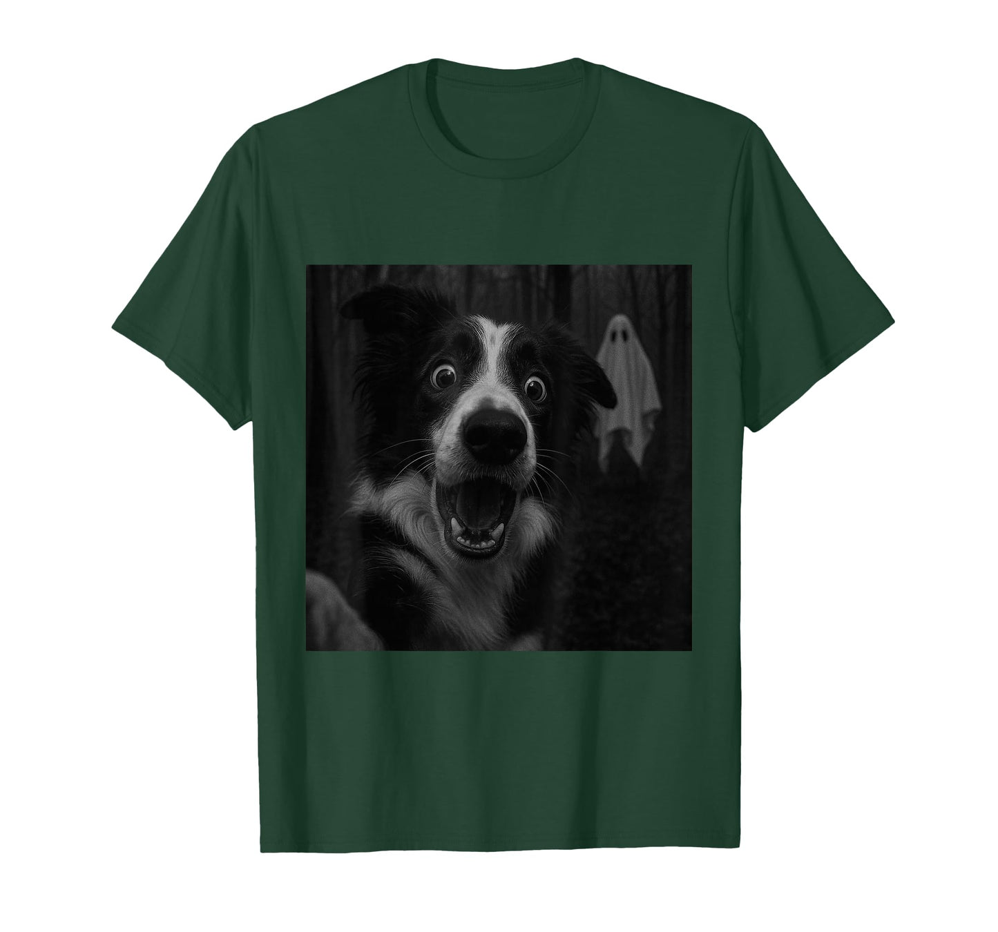 Border Collie Ghost Spooky Halloween T-Shirt