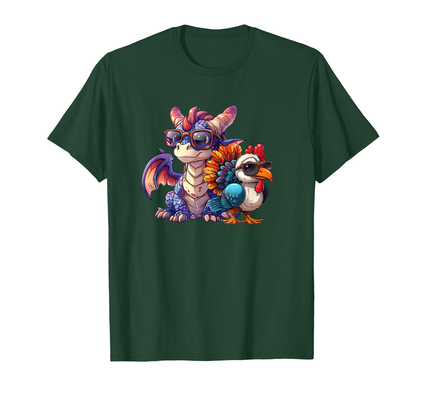 Dabbing Dragon And Turkey - Dragon Thanksgiving T-Shirt