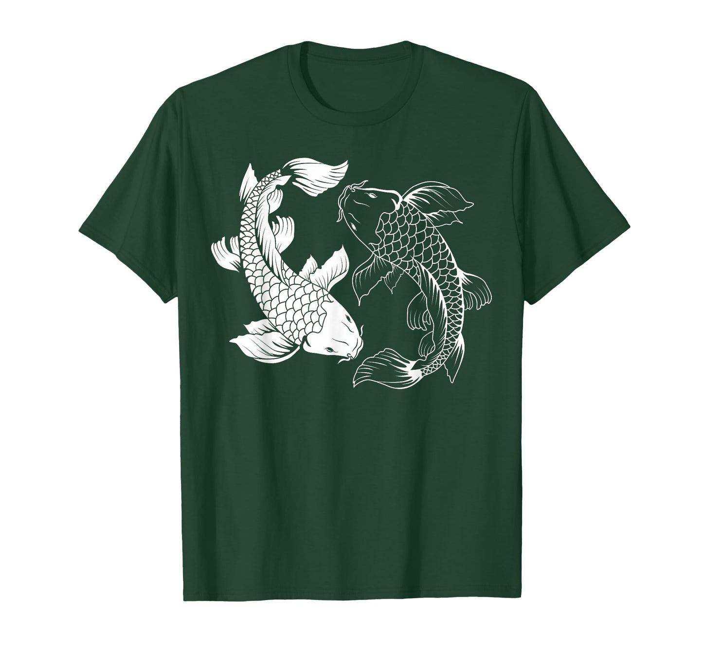 Yin and Yang Japanese Koi Fish T-Shirt Small