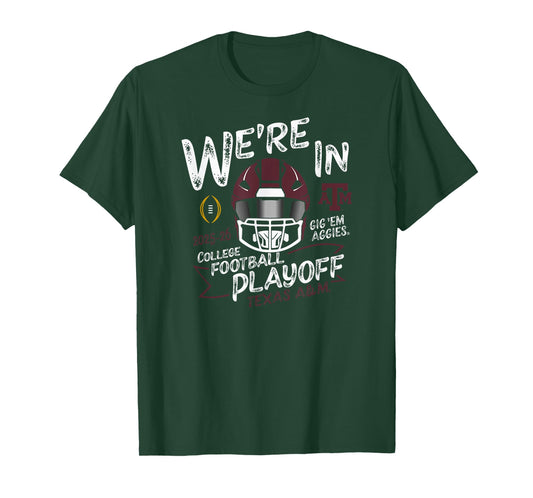 Texas A&M Aggies CFP College Football Playoff 2025-26 Black T-Shirt