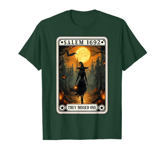 Salem 1692 They Missed One Halloween Witch Trials Women T-Shirt