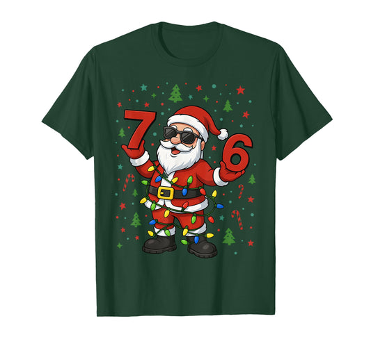 HUGvyn Christmas Santa Six Seven 6 7 Meme Genz Alpha Slang T-Shirt