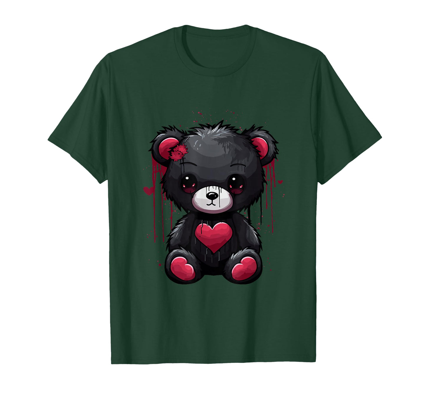 Emo Teddy Bear Goth Bear Creepy Teddy Bear T-Shirt