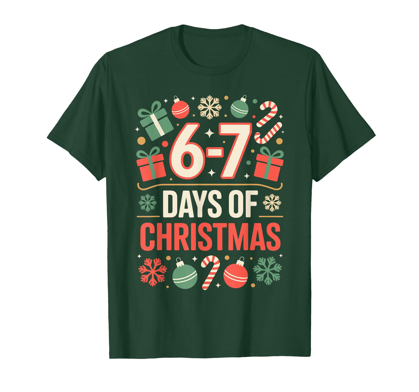 67 Meme Christmas Holiday Funny Six Seven Gen Alpha Z T-Shirt