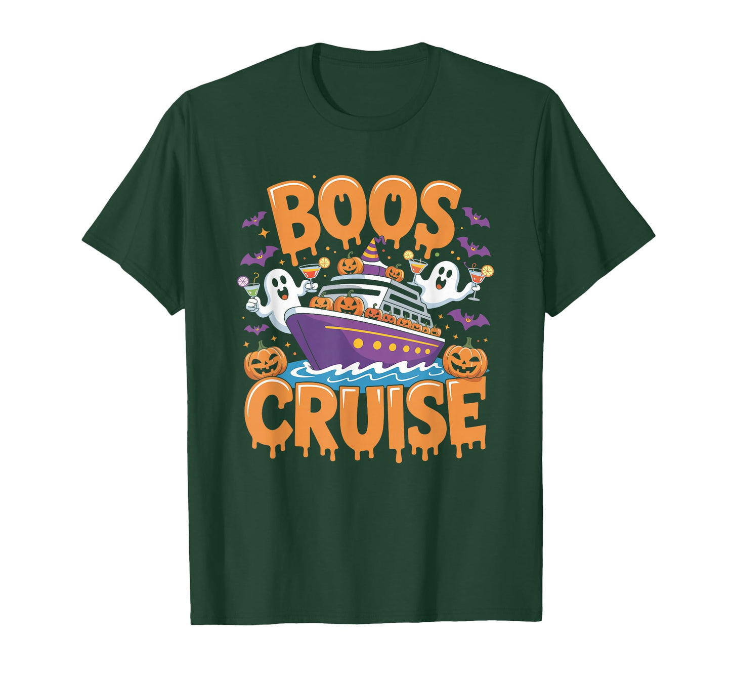 Halloween Party Wine Beer Drinking Boos Cruise T-Shirt