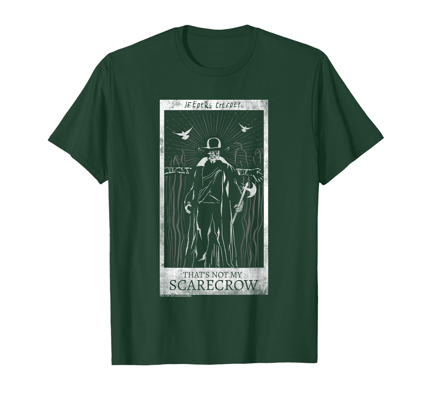 Jeepers Creepers Halloween Not My Scarecrow Retro Tarot Card T-Shirt