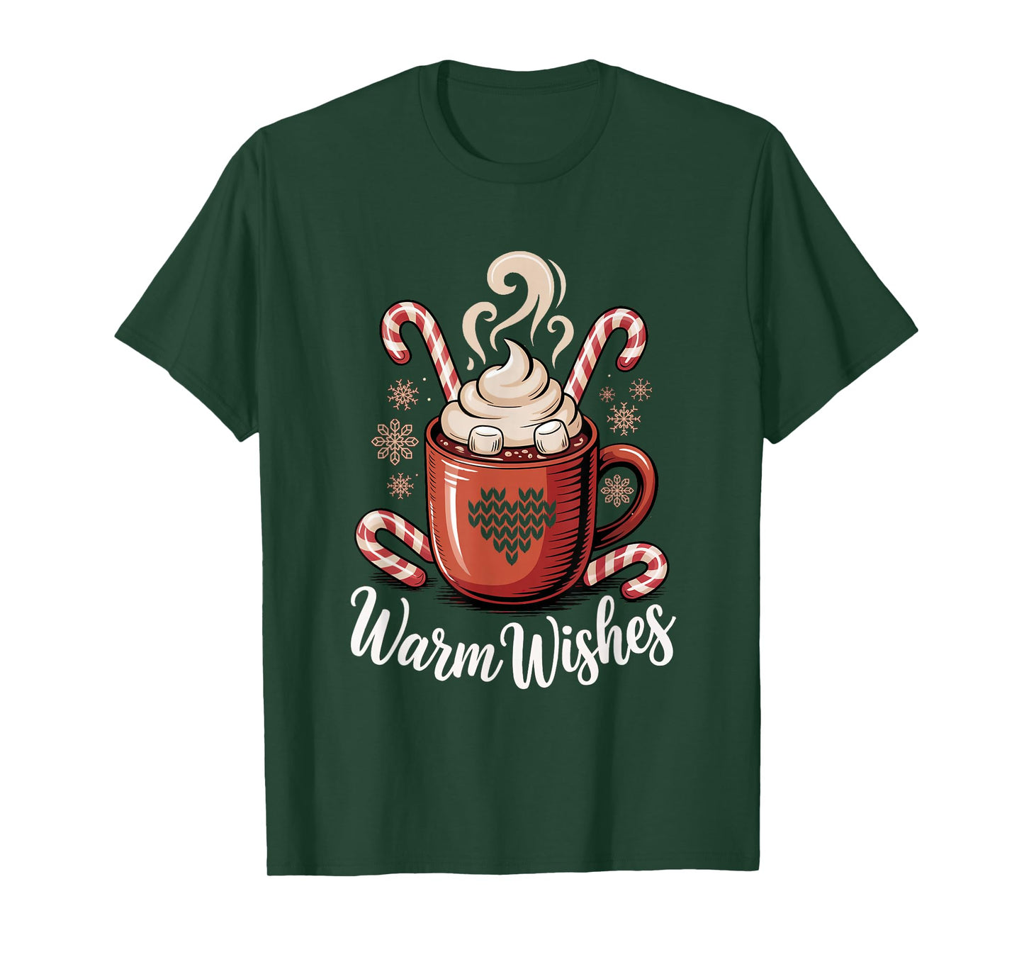Hot Cocoa Warm Wishes Cozy Christmas Candy Hot Chocolate T-Shirt