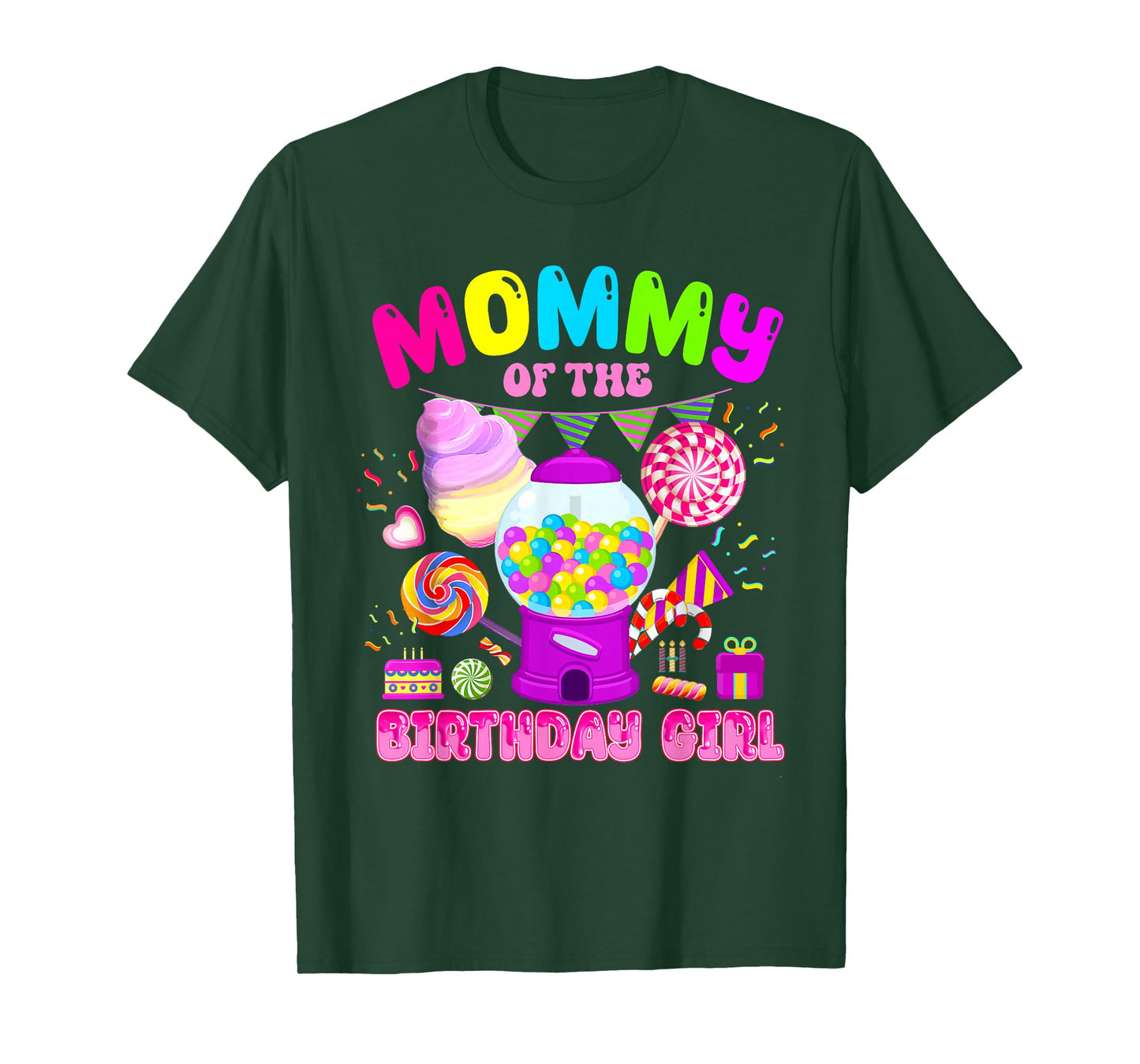 Mommy Of The Birthday Girl Mom Candy Crew Candy Land Kids T-Shirt
