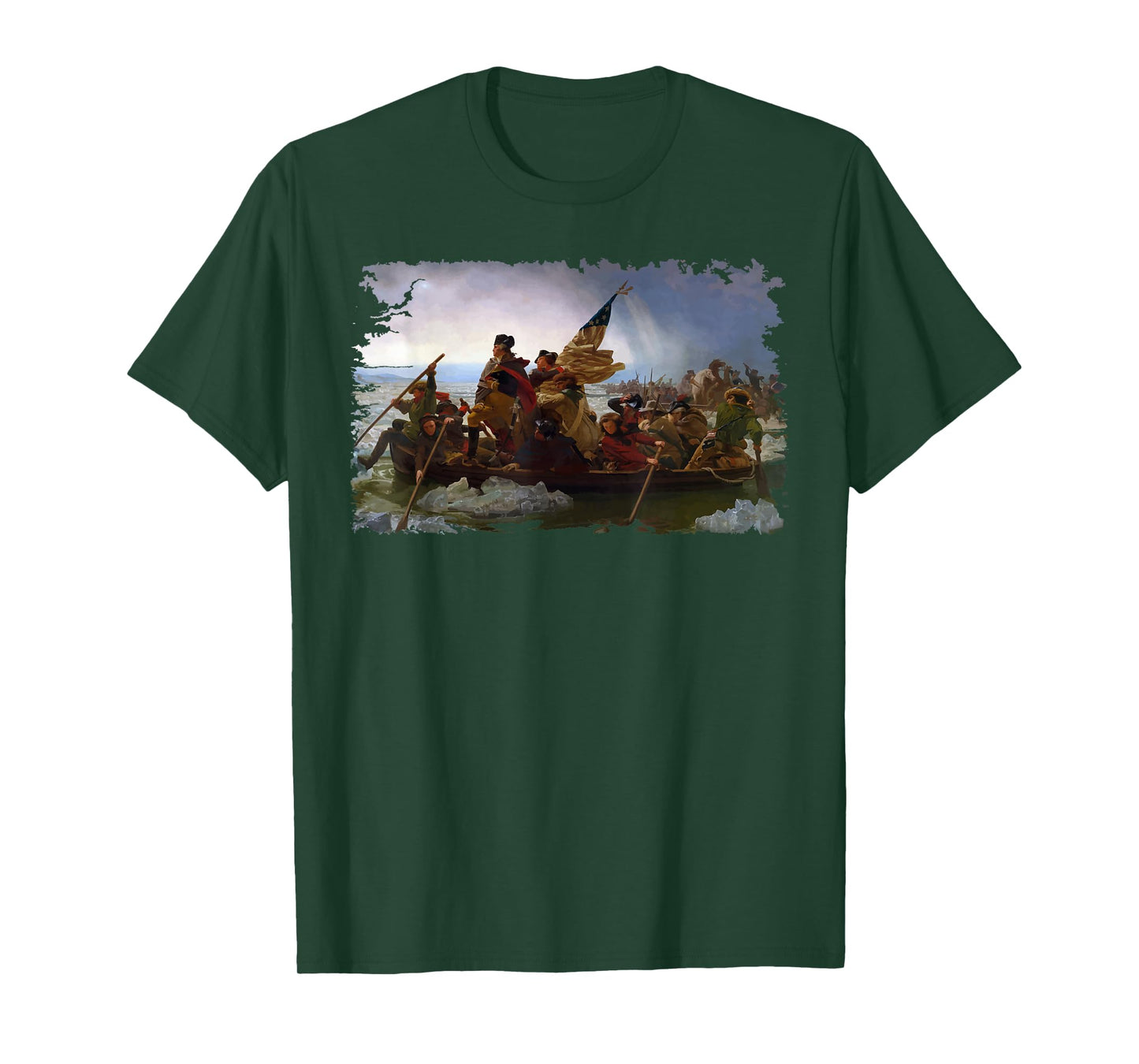 Right Out of My Mouth George Washington Crossing the Delaware Presidents Day T-Shirt