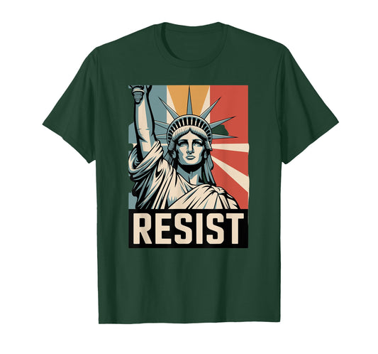 Statue of Liberty Resist Activism Art T-Shirt