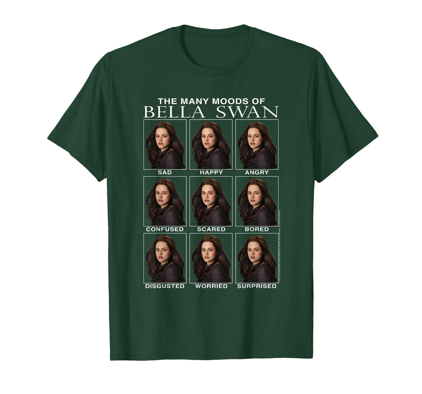 Twilight Saga The Many Moods of Bella Swan Meme Movie T-Shirt