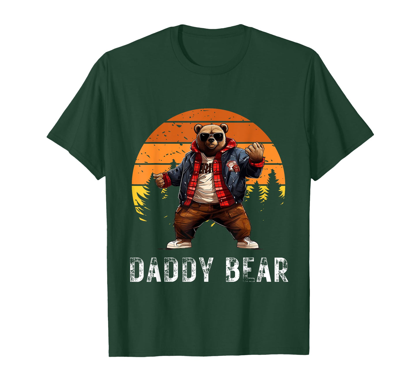 Daddy Bear Papa Bear Best Idea Fathers Day Retro Cozy Humor T-Shirt