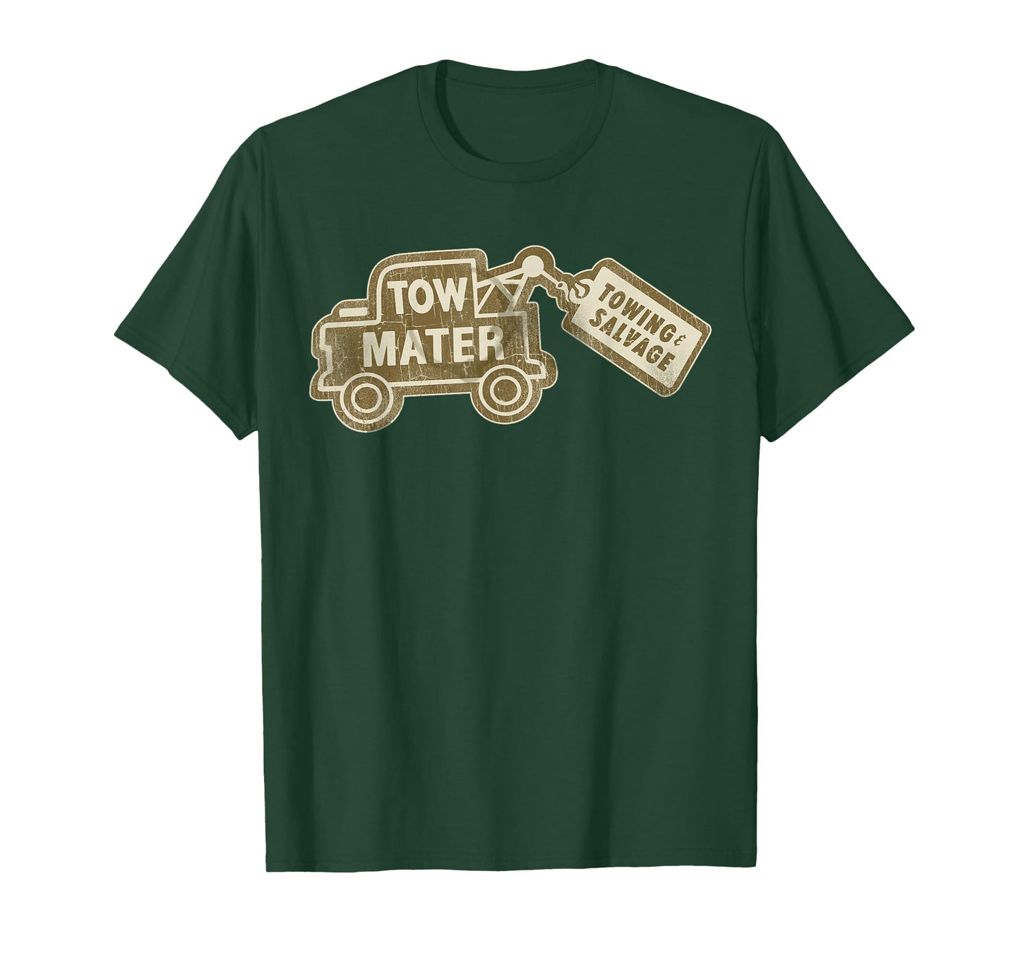 Disney Pixar Cars Tow Mater's Salvage Vintage Faded Logo T-Shirt