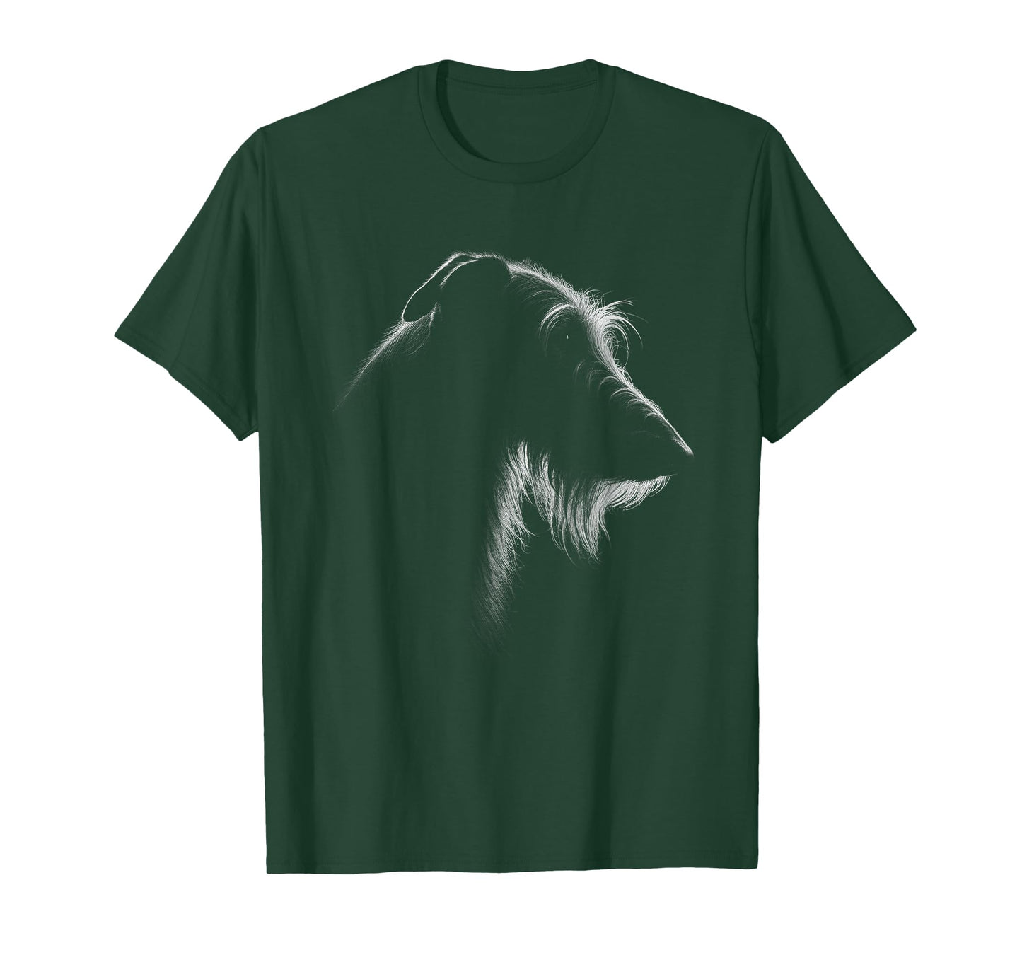 Irish Wolfhound Dog Face Art Design T-Shirt