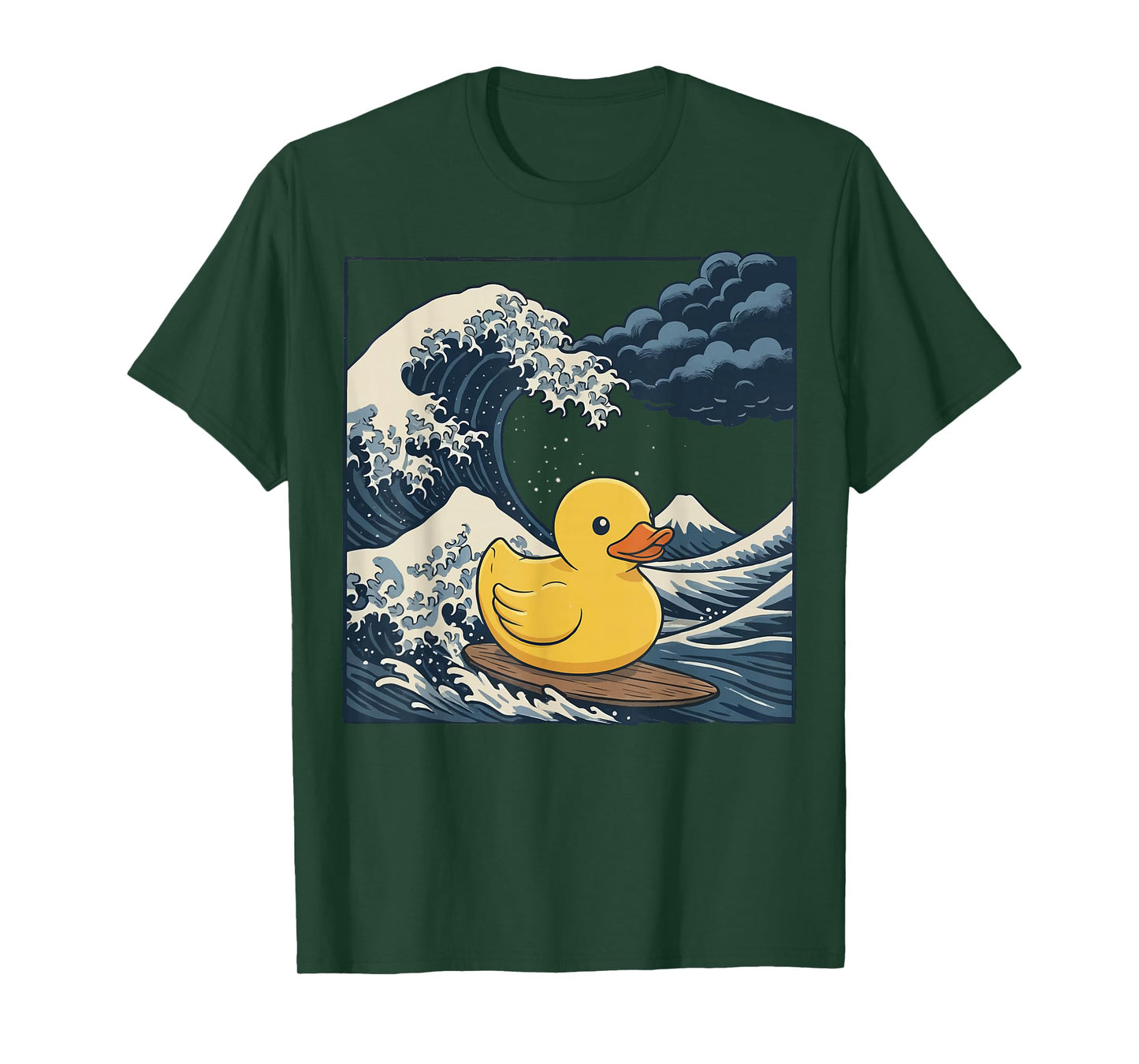 Rubber Duck Surfing Japanese Great Wave T-Shirt
