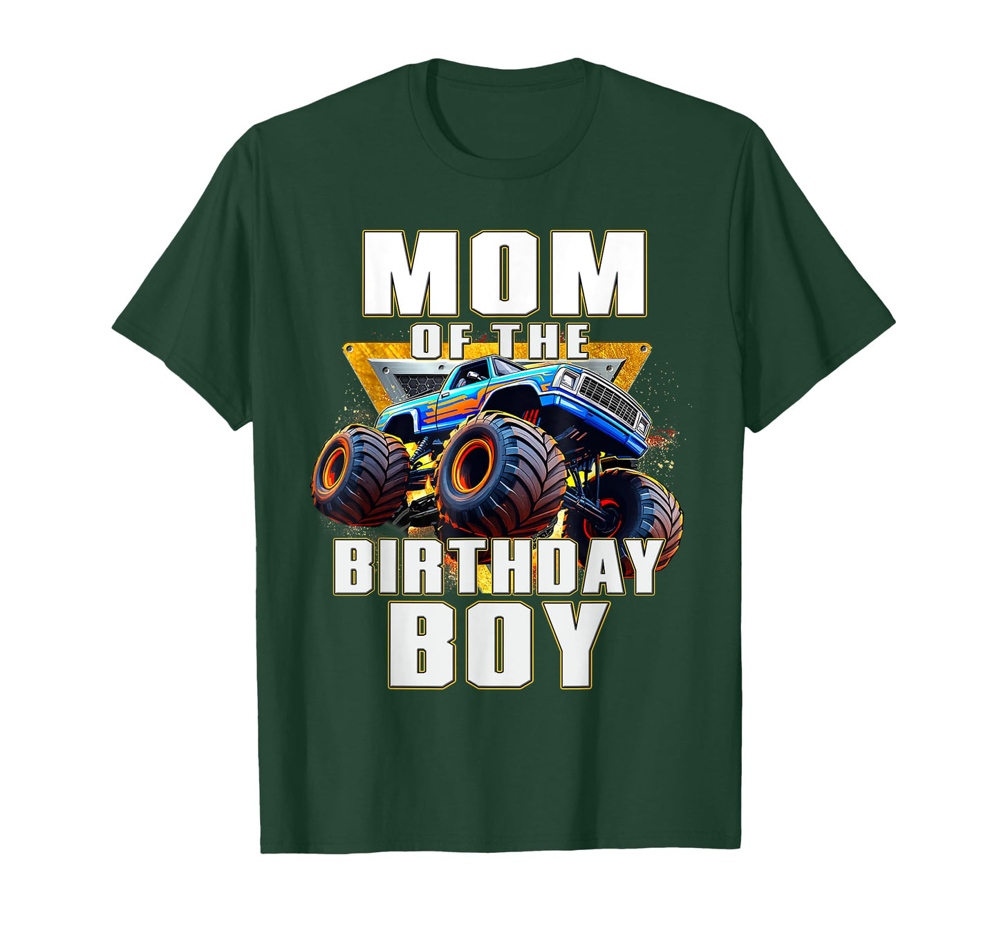Kids Mom Of The Birthday Boy Monster Truck Birthday Party T-Shirt