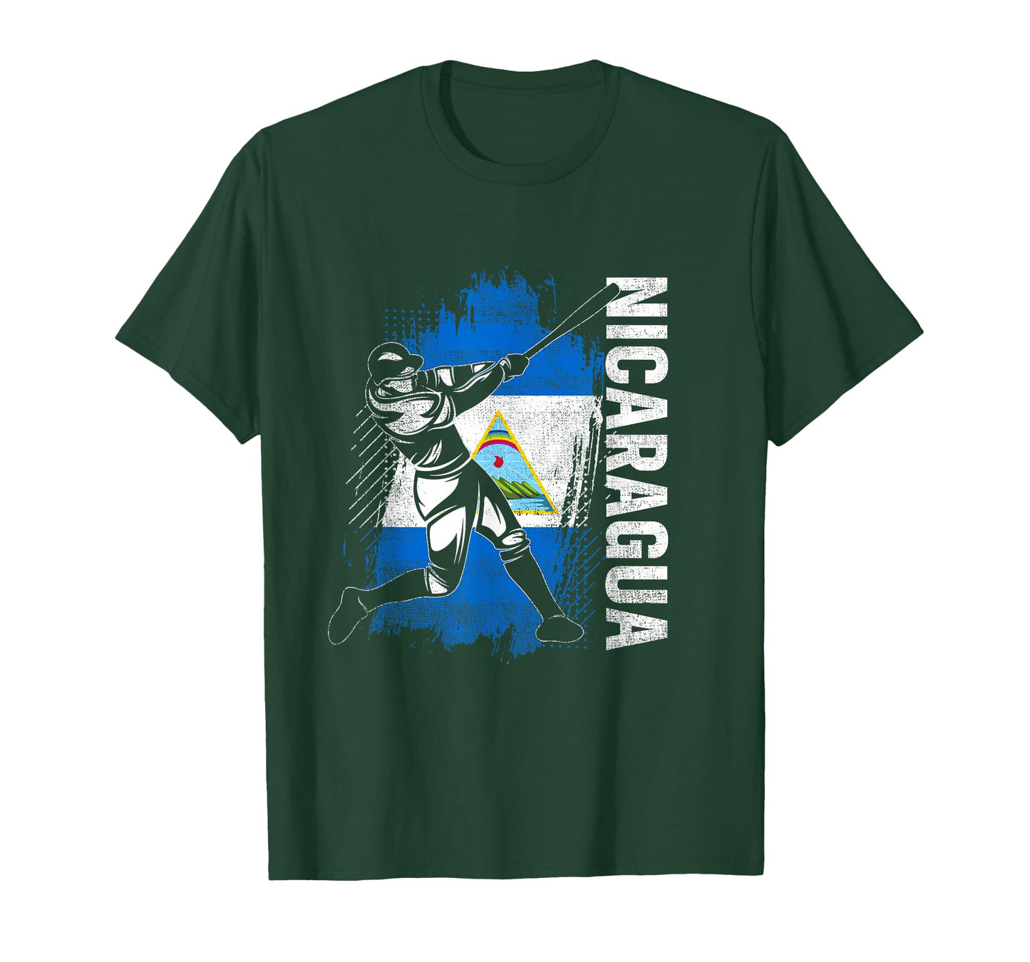 Nicaraguan Baseball Player Nicaragua Flag Baseball Fans T-Shirt