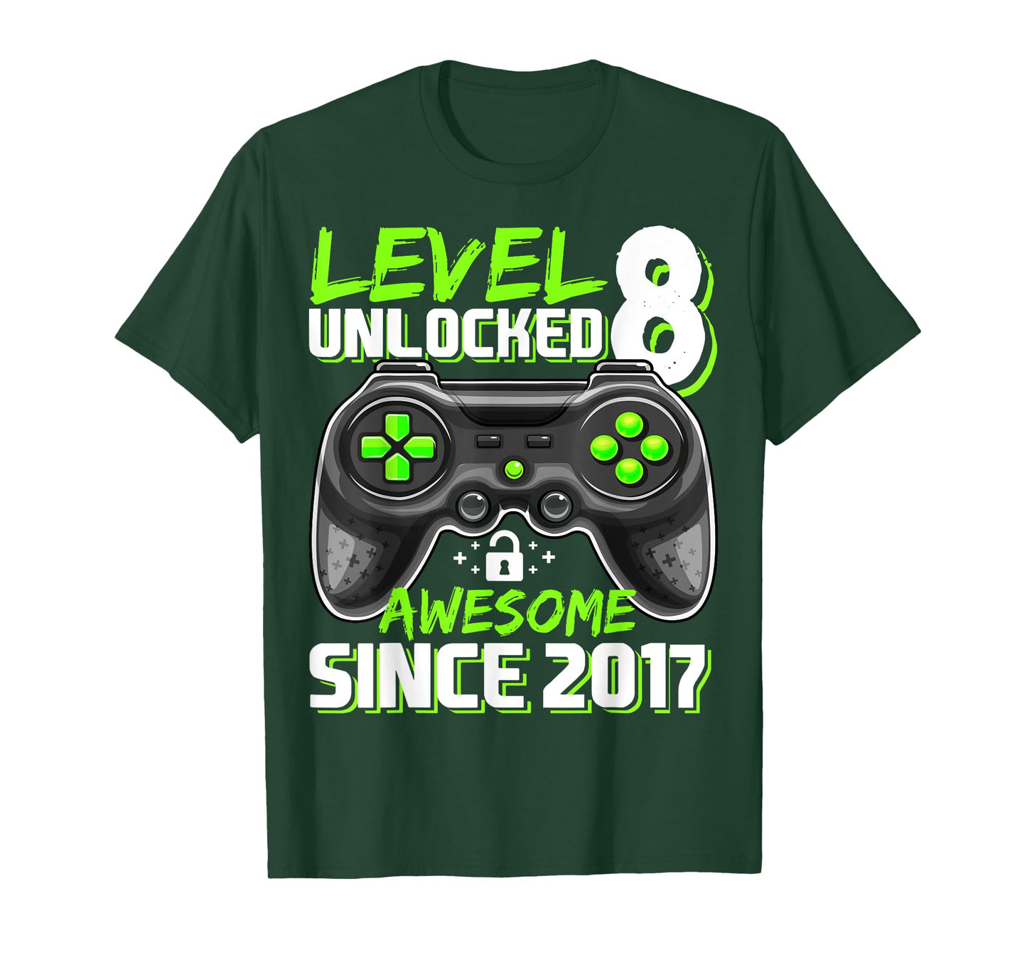 8th Birthday Boy Level 8 Gamer 8 Year Video Game Party T-Shirt