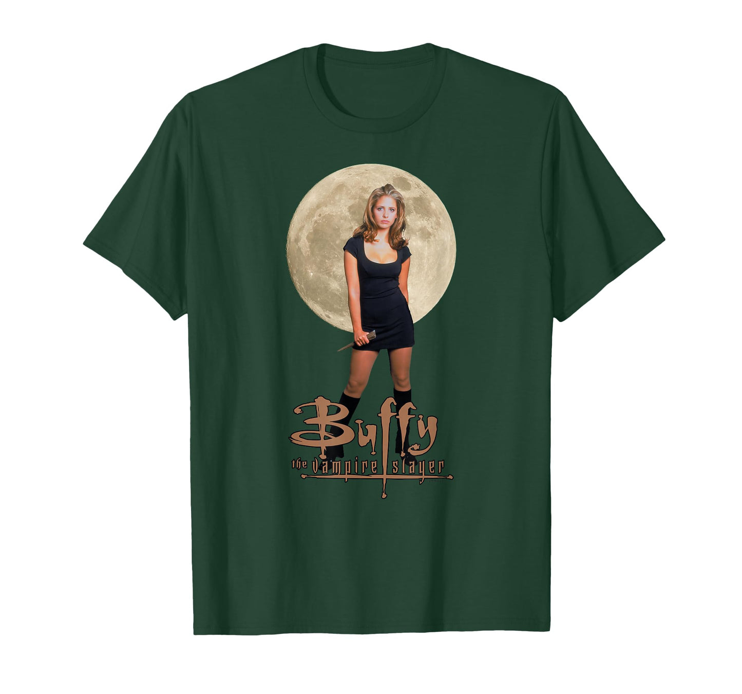 Buffy the Vampire Slayer Buffy Photo with Moon TV Show T-Shirt