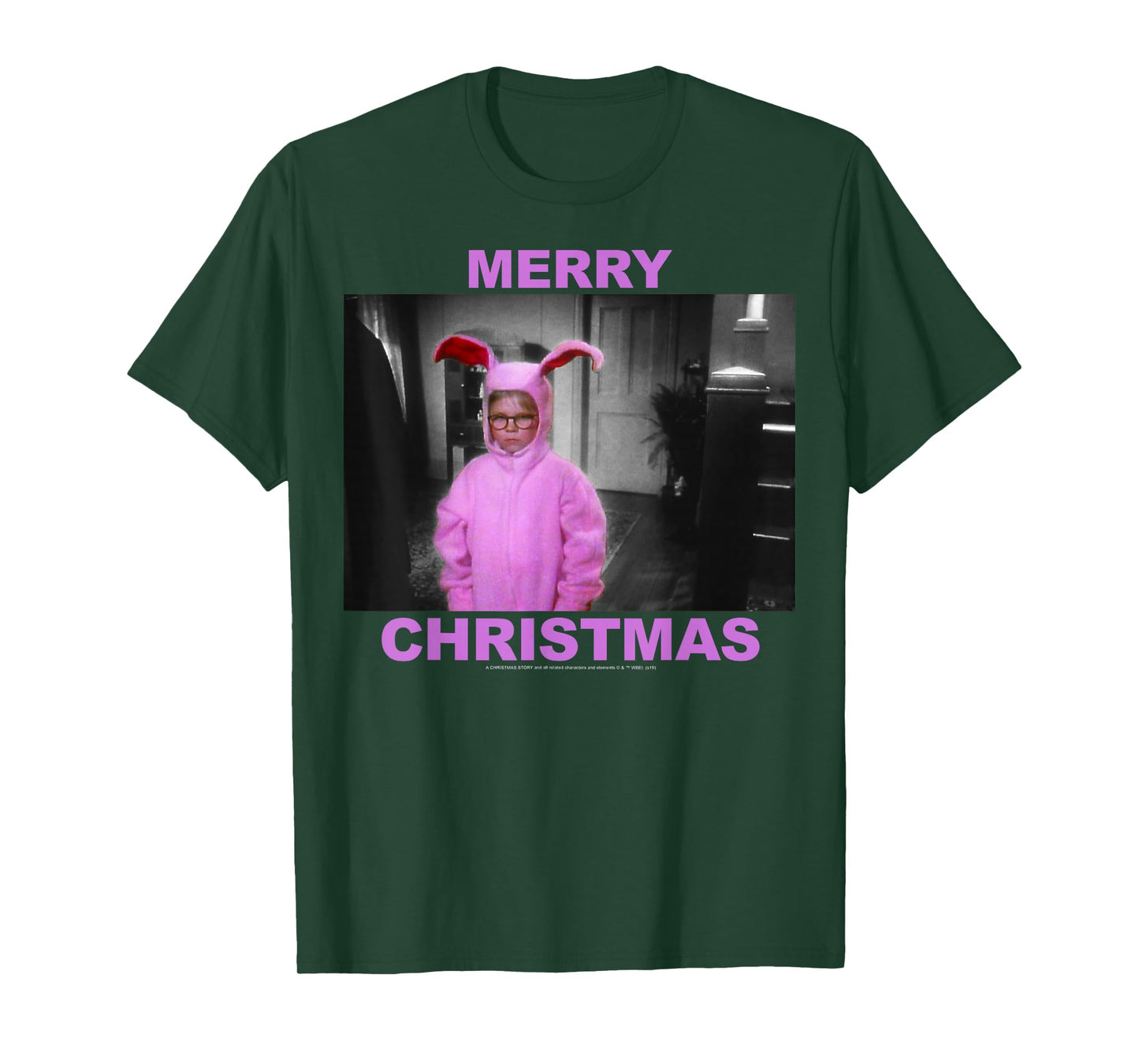 A Christmas Story Ralphie Pink Bunny Suit Merry Christmas T-Shirt