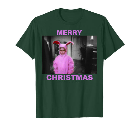 A Christmas Story Ralphie Pink Bunny Suit Merry Christmas T-Shirt