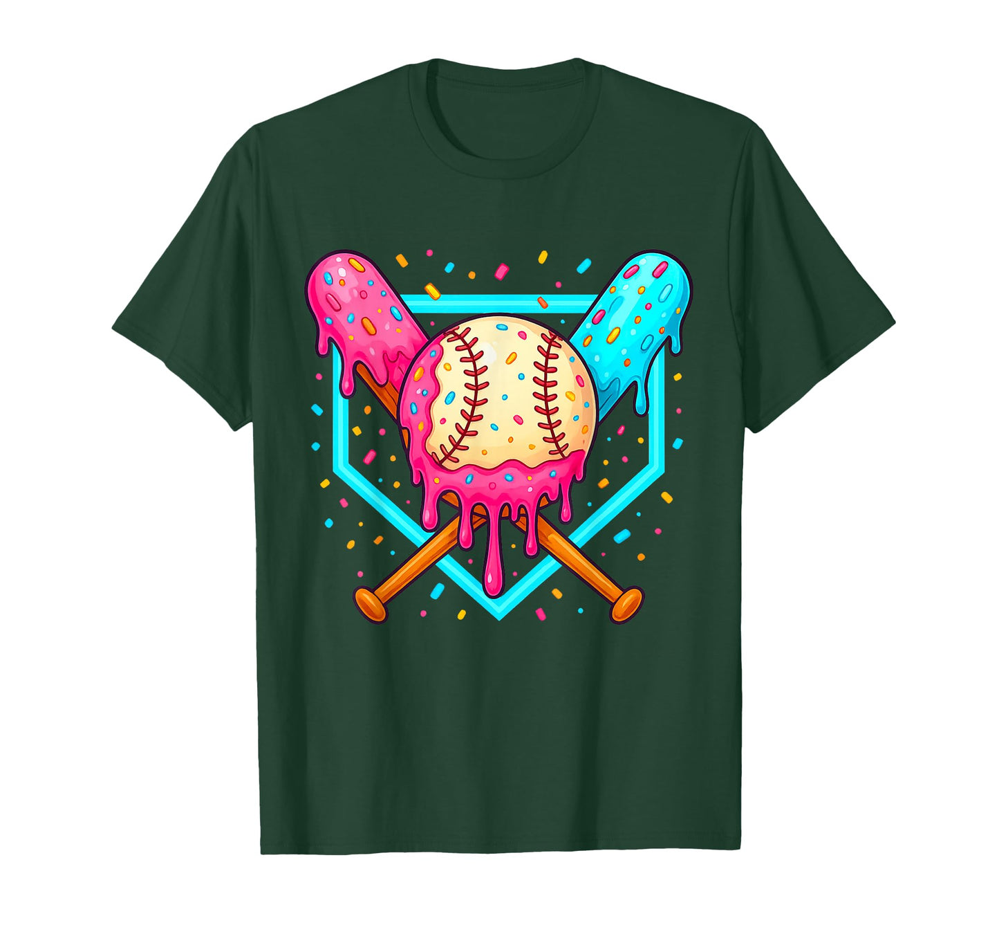 Ice Cream Baseball Drip Respect The Drip Youth Boy Baseball T-Shirt