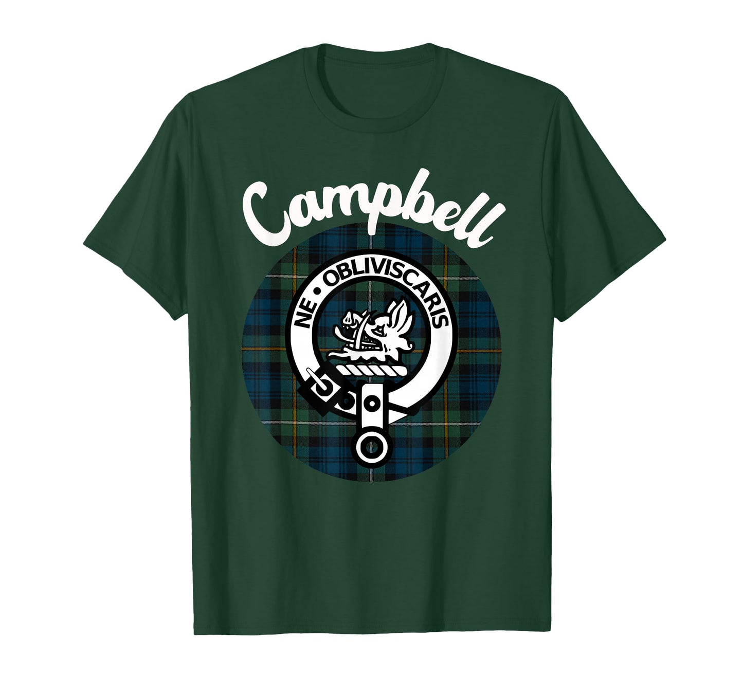 Campbell Clan Scottish Name Coat Of Arms Tartan T-Shirt
