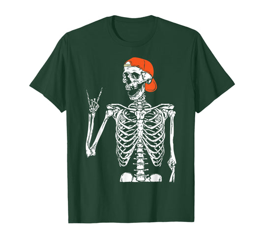 Rocker Skeleton Hand Rock On Costume Funny Halloween Gifts T-Shirt