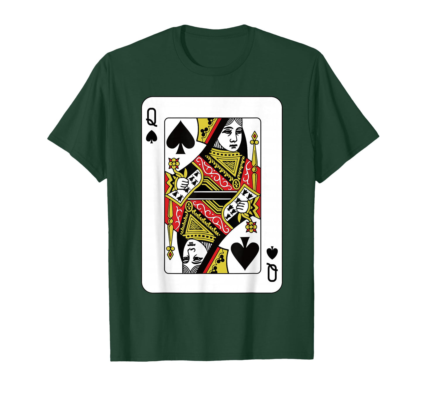 Queen of Spades Playing Card Poker T-Shirt