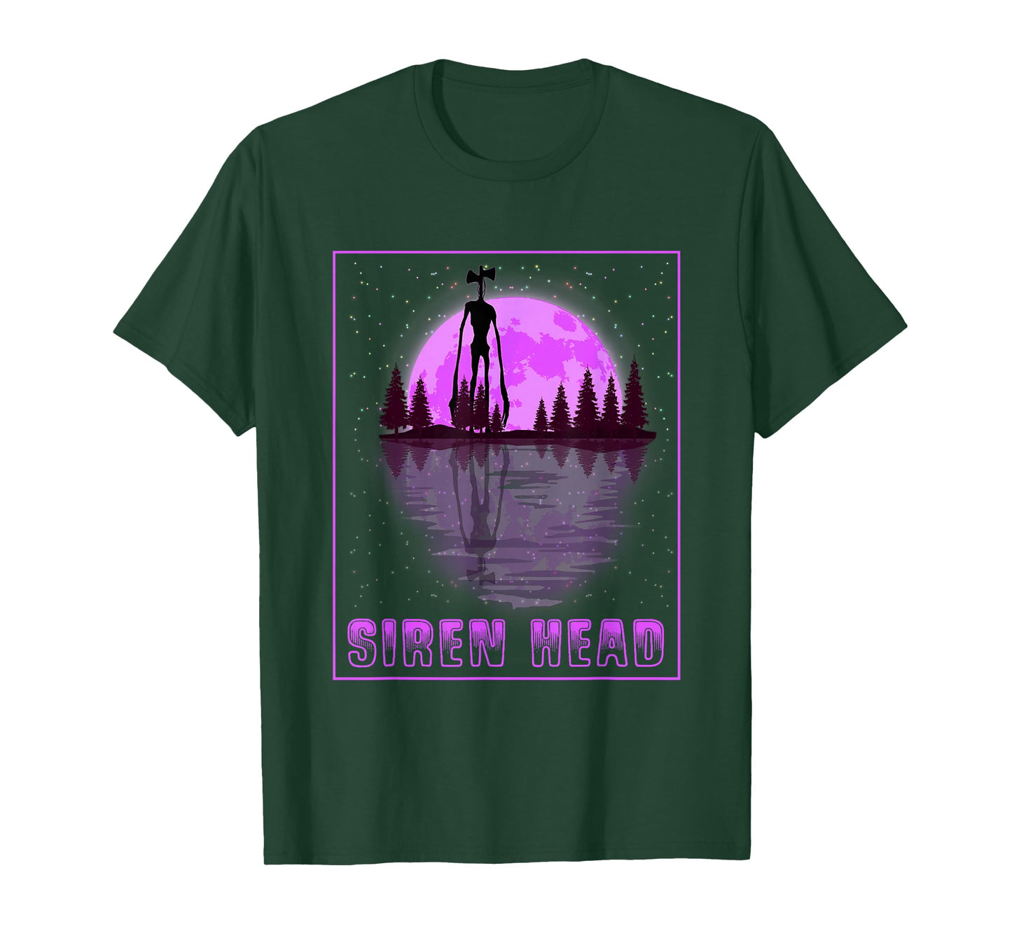 Siren Head and a Purple Full Moon T-Shirt