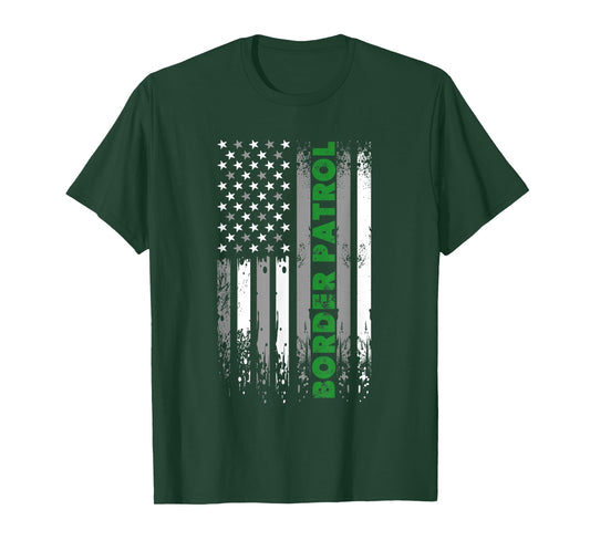 Border Patrol - Thin Green Line Patriot Law Enforcement T-Shirt