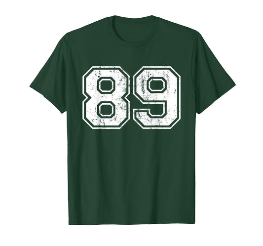 Number 89 Eighty Nine Distressed Vintage Sport Team Practice T-Shirt