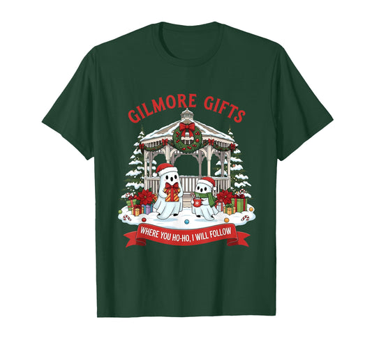 Gilmore Gifts Where You Ho-Ho I Will Follow Christmas Ghost T-Shirt