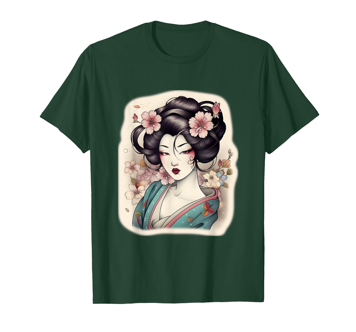 Japanese Geisha Tattoo Design Women T-Shirt