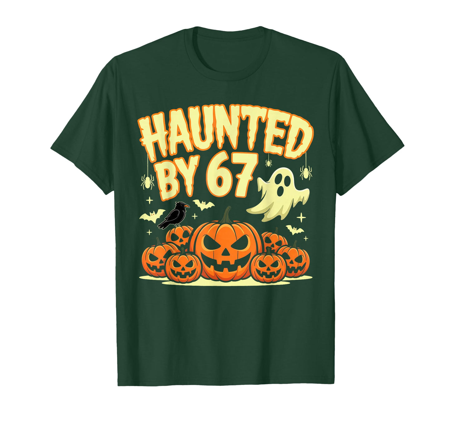 Haunted by 67 Halloween Ghost Six Seven Gen Alpha Z T-Shirt
