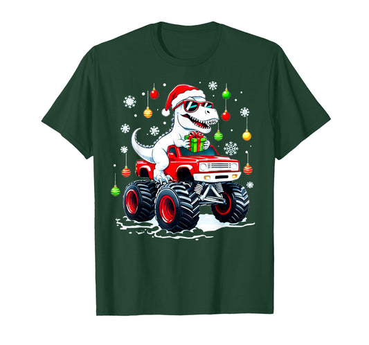 Dinosaur Christmas Shirt for Boys.trex Christmas T-Shirt