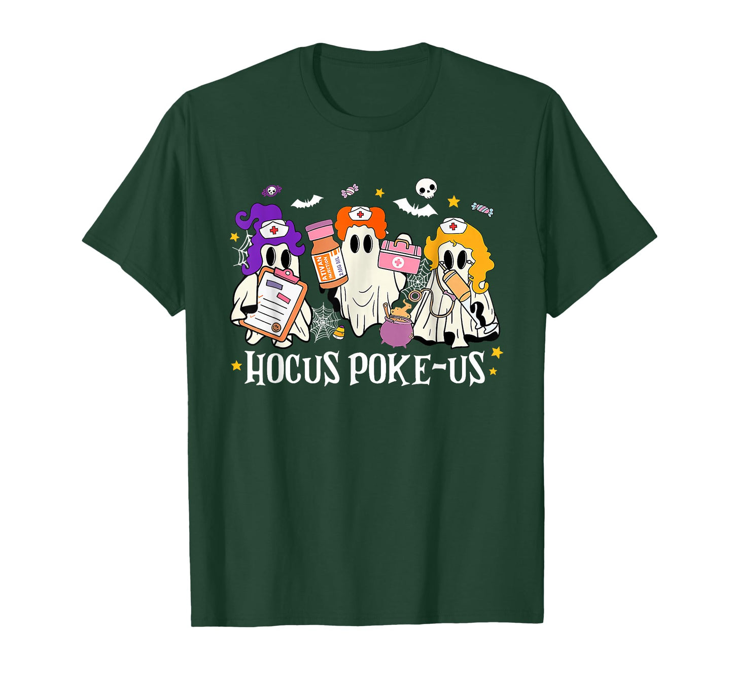Hocus Poke-us Nurse Hocus Pocus Spooky Nurse Halloween T-Shirt