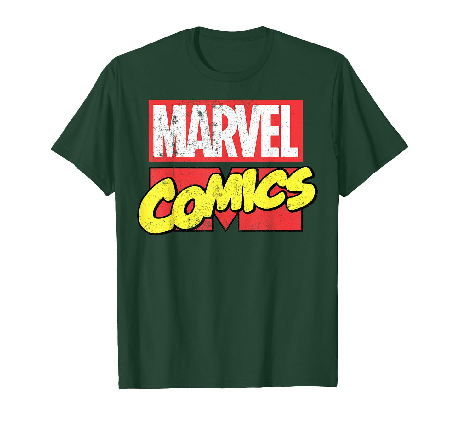 Marvel Comics Classic Distressed Red & Yellow Title Logo T-Shirt