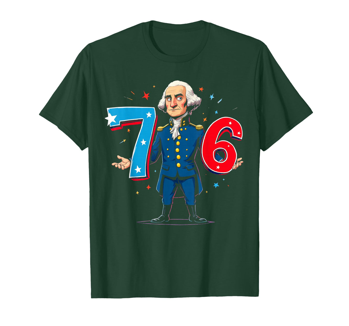 6-7 7-6 George Washington Seven Six Teacher American 67 Kids T-Shirt