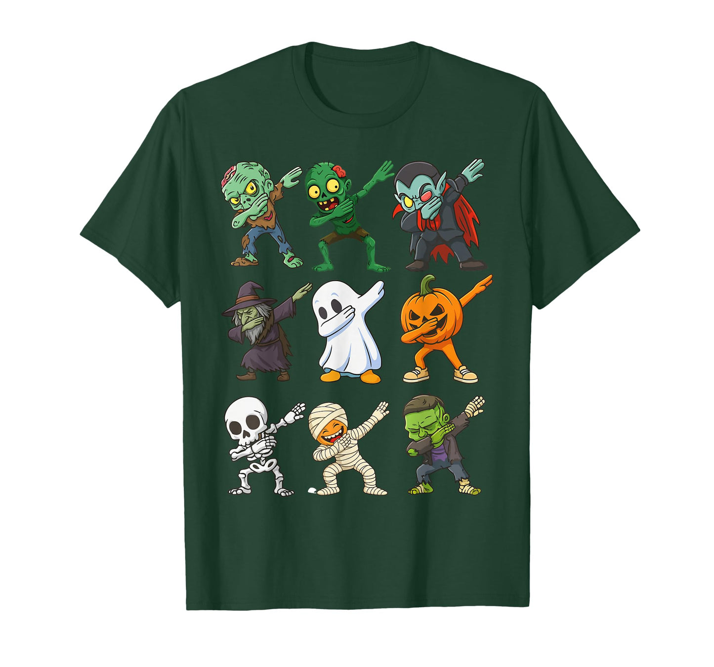 Dabbing Skeleton Zombie Pumpkin Mummy Vampire Halloween Boys T-Shirt