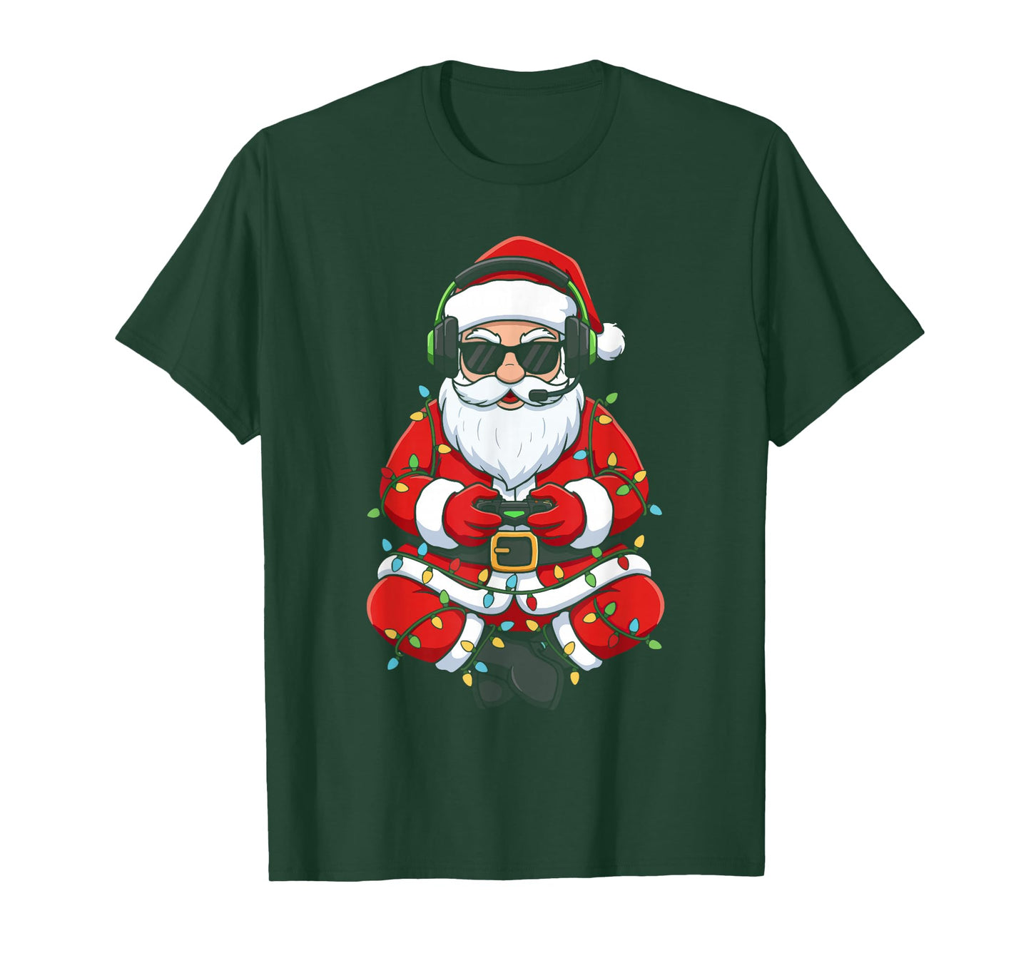 Merry Christmas Gamer Santa Funny Play Game Boys Men Xmas T-Shirt