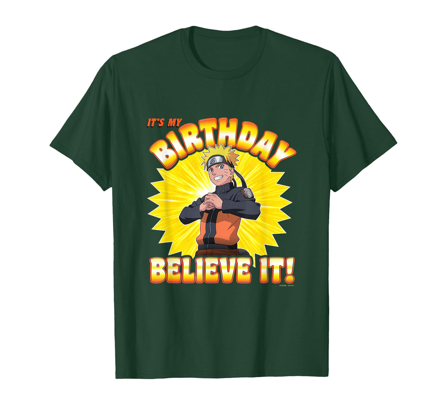 Naruto Shippuden Birthday Believe It Anime T-Shirt