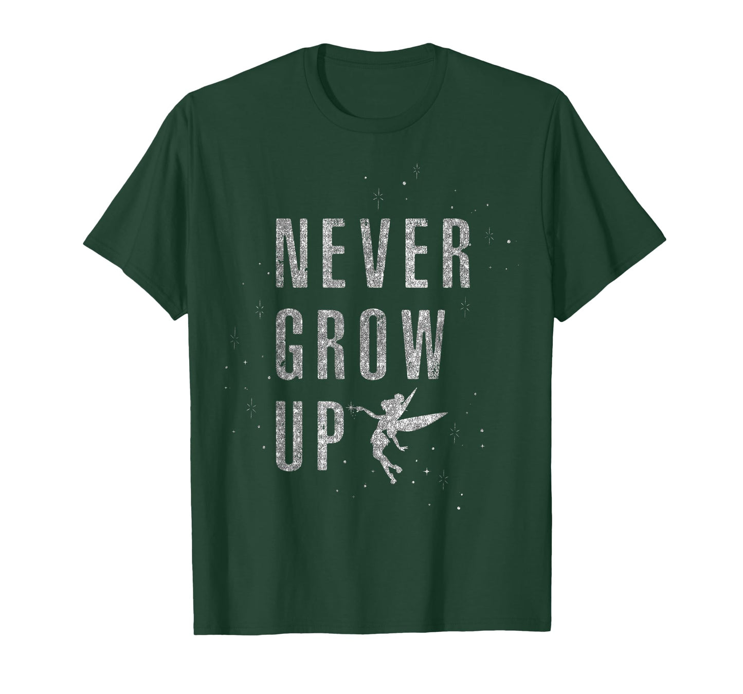 Disney Peter Pan Tinker Bell Never Grow Up Sparkle T-Shirt T-Shirt