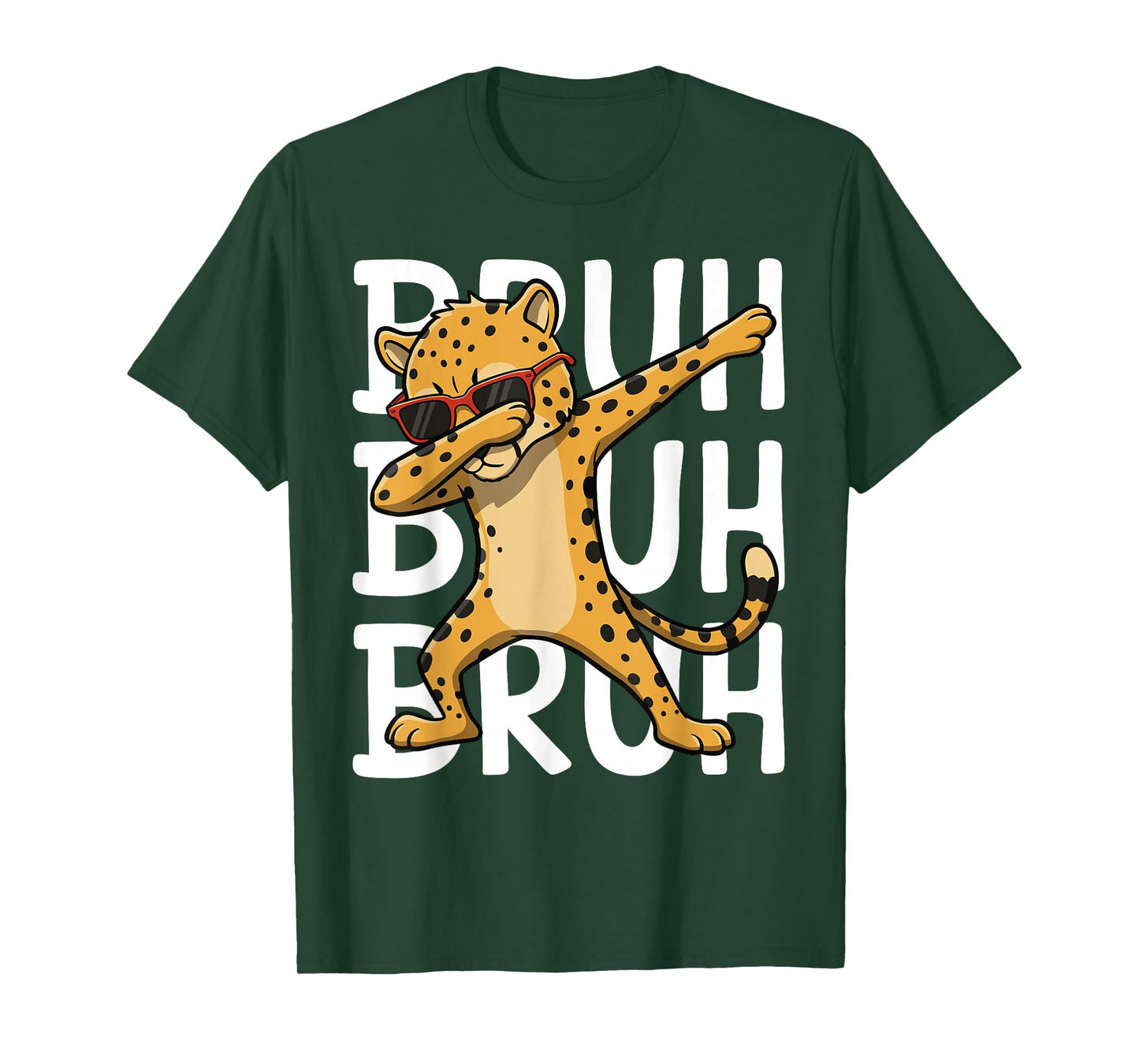 Sunglasses Cheetah Lover Dabbing Cheetah Bruh Wild Animal T-Shirt
