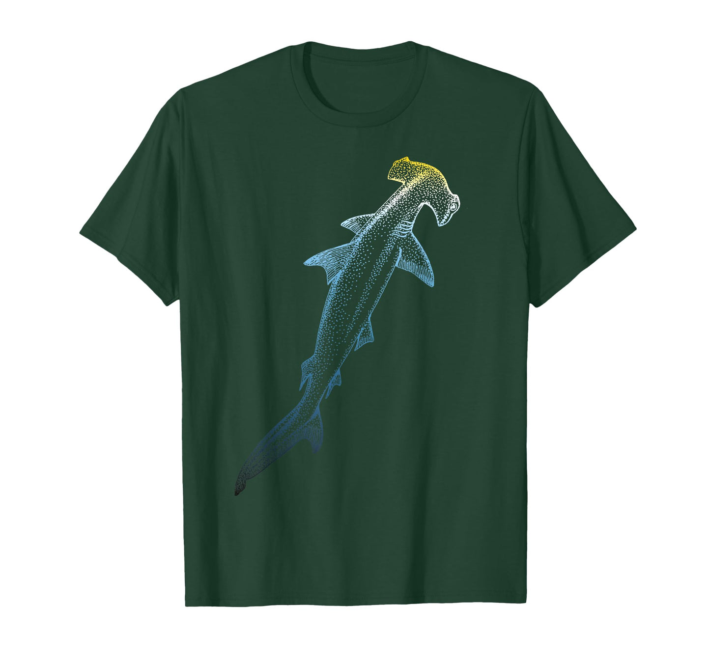 Beautiful Colors Swimming Hammerhead Shark Lovers T-Shirt