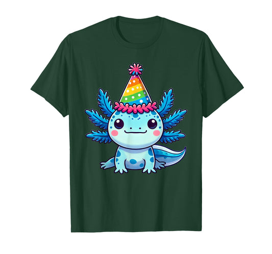 Anime Kawaii Axolotl Birthday Party Hat T-Shirt