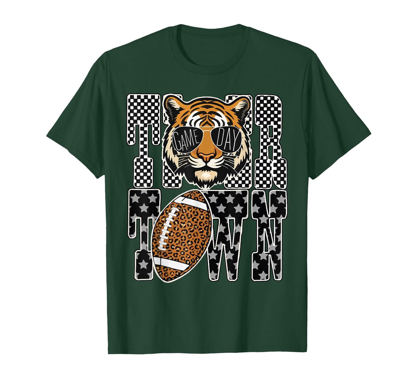 Tiger Town Leopard Football Game Day For Men T-Shirt